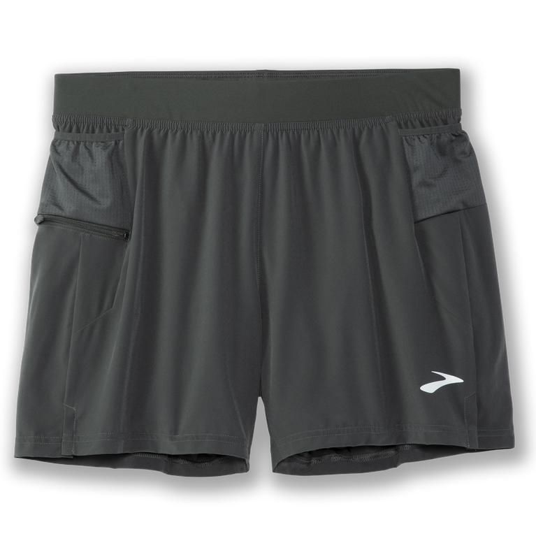 Brooks SHERPA 5 2-IN-1 Running Shorts Mens Online - Dark Oyster/grey (OMV247381)